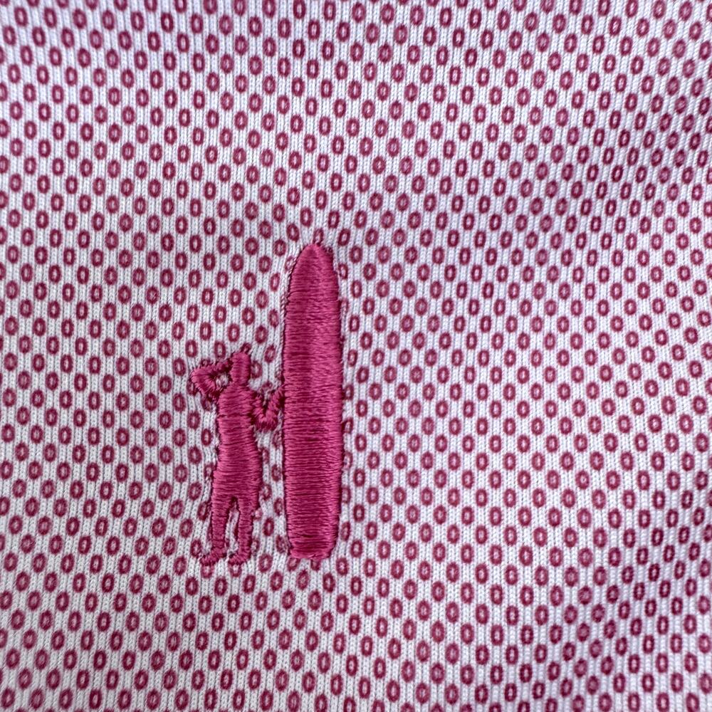 Johnnie-O Mens Poe Polo Shirt Size L JMPO4110 Active Summer Casual Pink - Picture 6 of 8